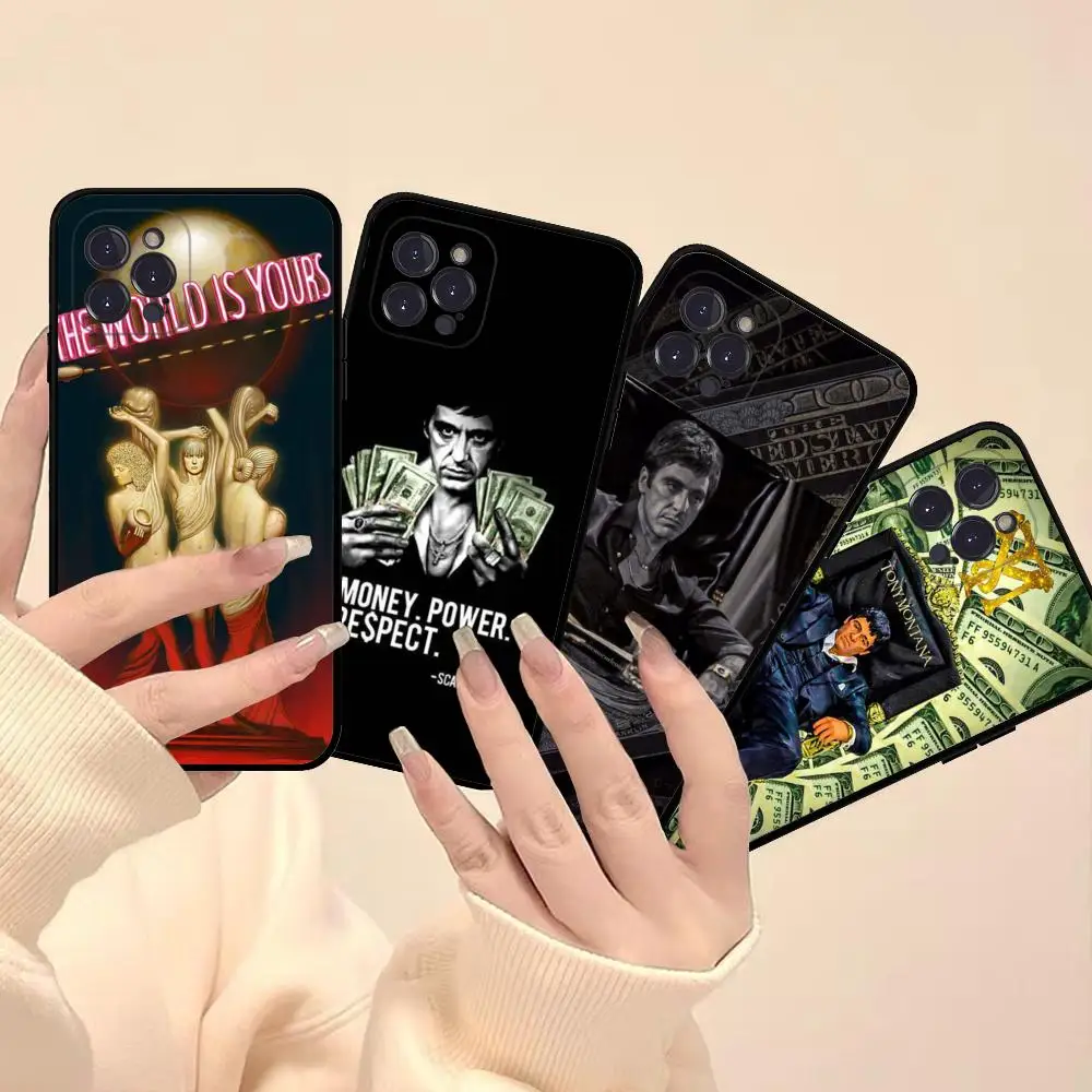 S-Scarface Film Classic Phone Case Silicone Soft Per Iphone 15 14 13 12 11 Pro Mini Xs Max 8 7 6 Plus X Xs Xr Cover