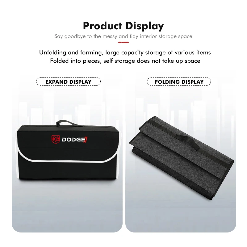 صندوق تخزين منظم للسيارة، ذو سعة كبيرة وقابل للطي،...