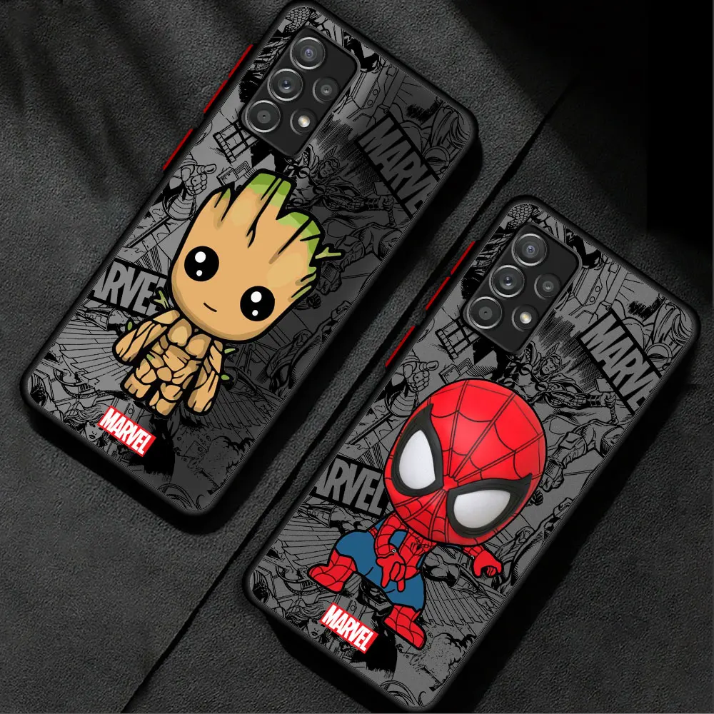 

Cartoon Marvel Groot Spiderman Phone Case for Samsung Galaxy A32 A52 A33 A22 A24 A54 A13 A34 A12 A73 A23 A72 A14 A53 Cover