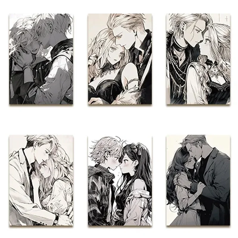 

10/50Pcs Loving Couple Embrace Kiss Lightly Romance Bedroom Wall Stickers Home Decor Man Woman Embrace Art Wedding Rooms Sticker