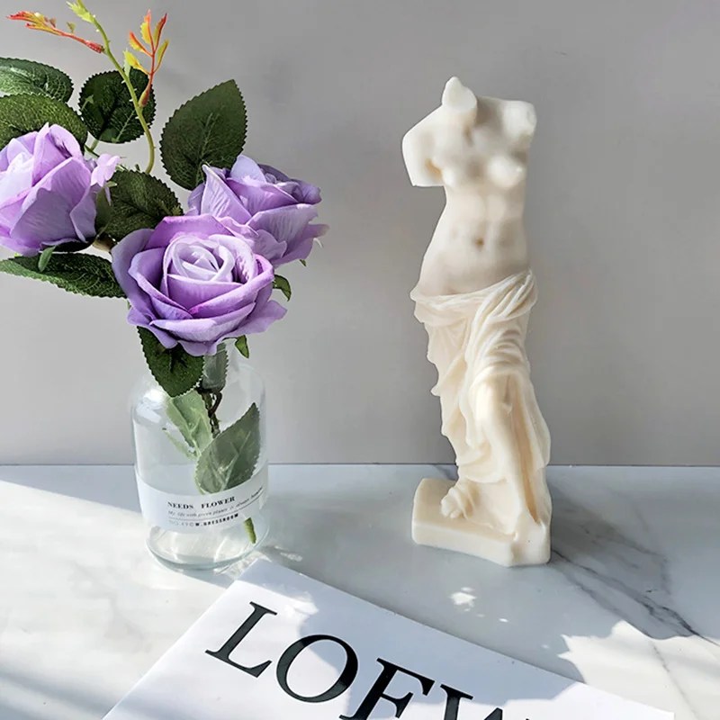 24cm Sculpture Venus Silicone Mould Large Size Headless Goddess Candle