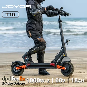 JOYOR T10 Monopattino elettrico pieghevole per adulti, Doppio motore da 1000W, Batteria da 60V 18Ah, Autonomia 75 km, Pneumatici Da 10 Pollic