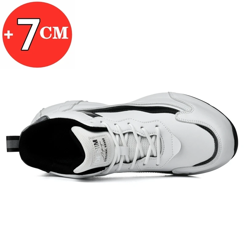 Lift Sneakers Man Fashion Elevator Shoes Casual Height Increase Shoes for Men Insoles 7CM Tall Leisure Sports Shoes