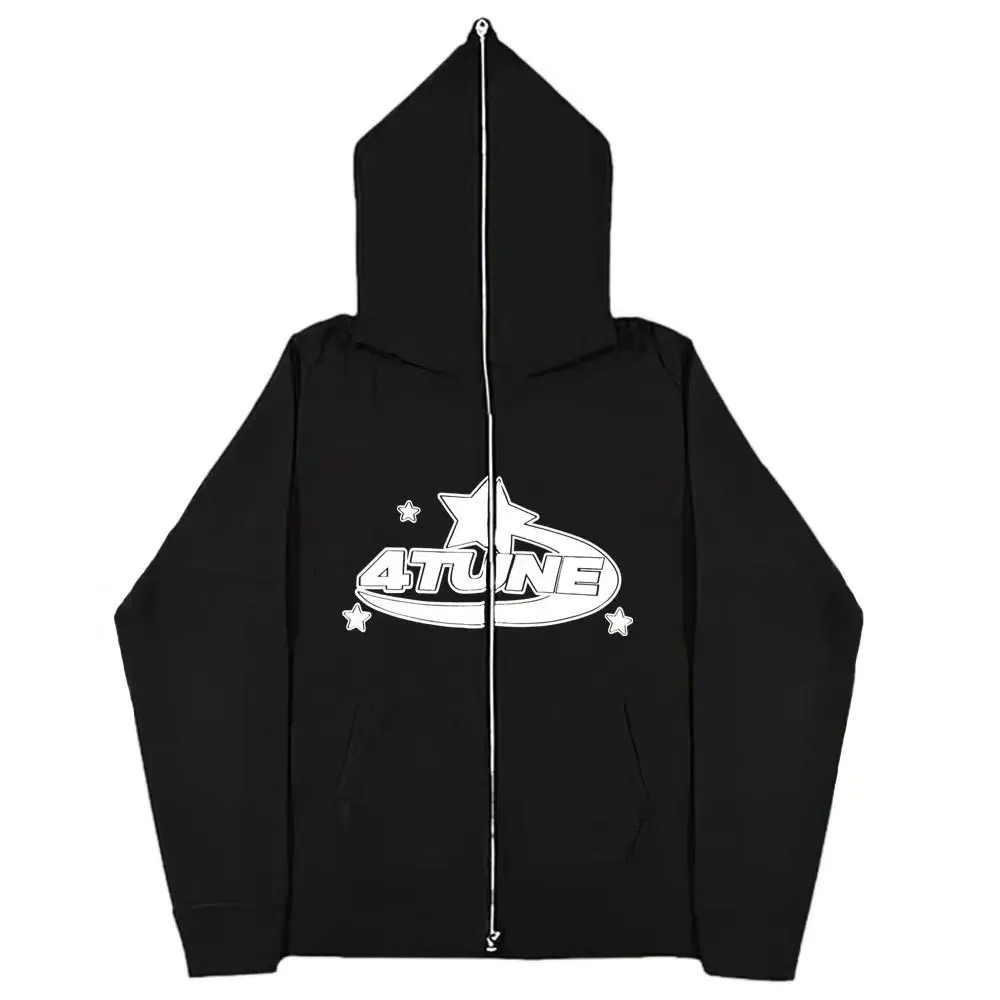 

2023 Men's and Women's Hoodies Gothic Sweatshirt Harajuku Full Zip Sweater Zip up Hoodies Designer Hoodie Streetwear Sweat Y2K