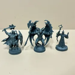 Set of Heroes and Orcs Miniature Figures for Fantasy Board Games and Tabletop RPGs (3pcs Monster)