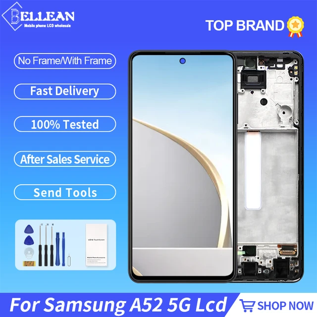 100% New LCD For Samsung Galaxy A52 5G A526 A5260 A526B A526F/DS LCD  Display Touch Screen Digitizer Panel For Samsung A52 5G lcd - AliExpress