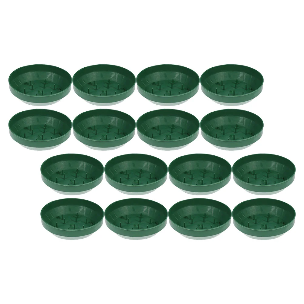 

16pcs Floral Foam Tray Flower Arrangement Tray Plastic Foam Tray Flower Mud Tray Floral Mud Fixing Tray