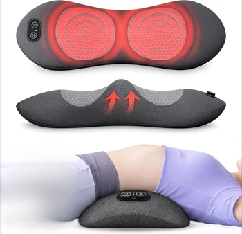 3-in-1 Back Massager Heat Vibration for Back Pain Relief Herniated Disc Stretch Support Traction Lower Back Massage Pillow 1