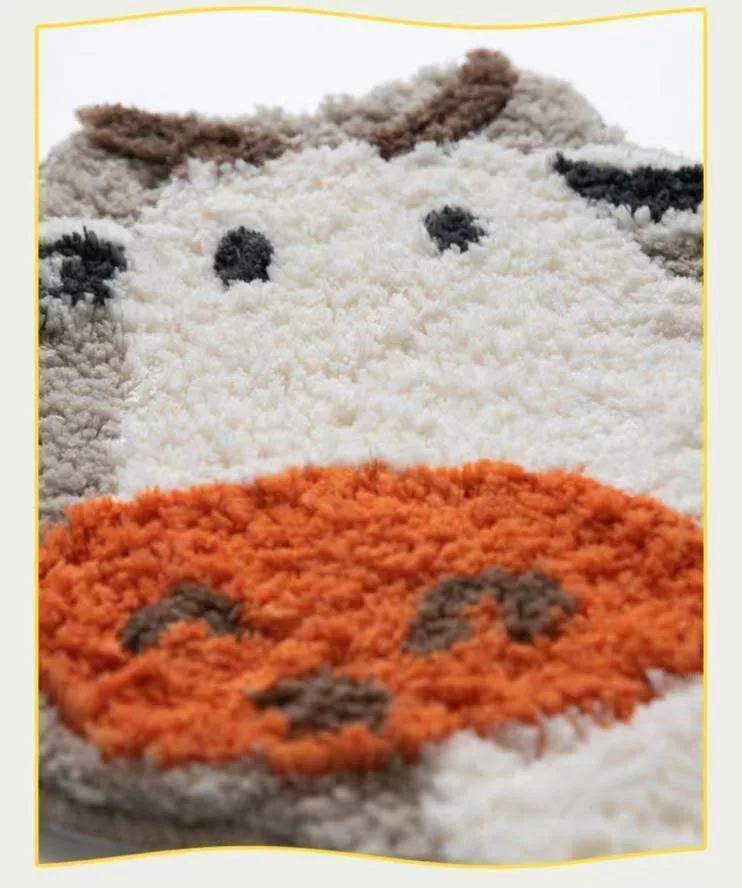 Alfombra de baño de vaca, felpudo esponjoso y flocado lateral para bañera,  antideslizante, alfombrilla de Animal, decoración para el hogar, habitación  de niños y guardería - AliExpress