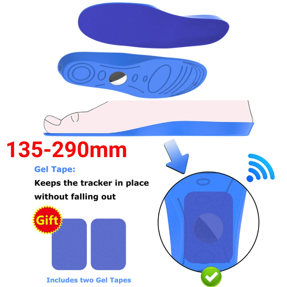 Insoles for Airtag Tracking Device Hidden Protective Cover to Track Steps Shoes Comfortable Securely Mounted for Kids Elderly