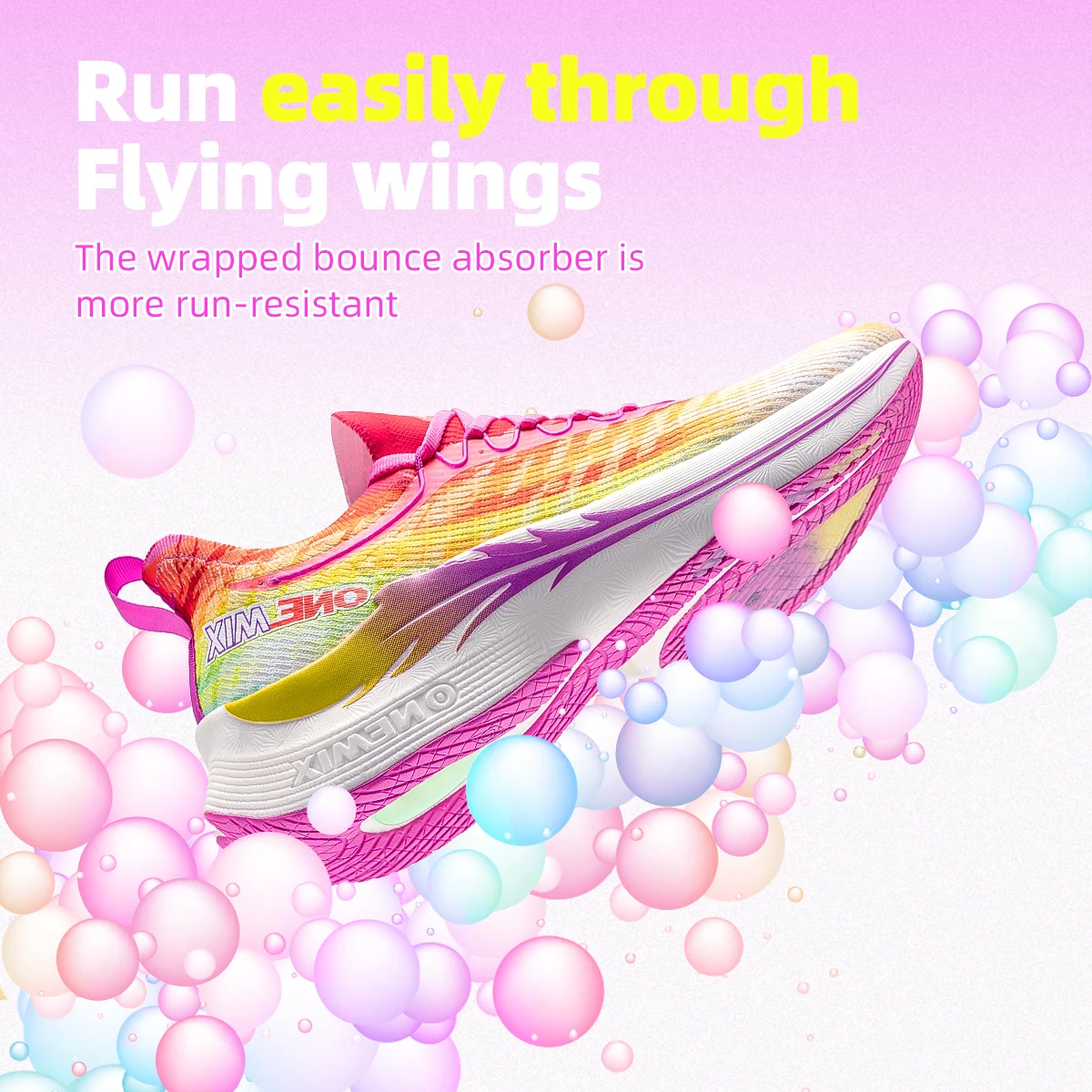 ONEMIX Racing Running Shoes Support Breathable Sport Shoes for Man Walking Sneakers Waterproof and Antifouling for Outdoor Shoes