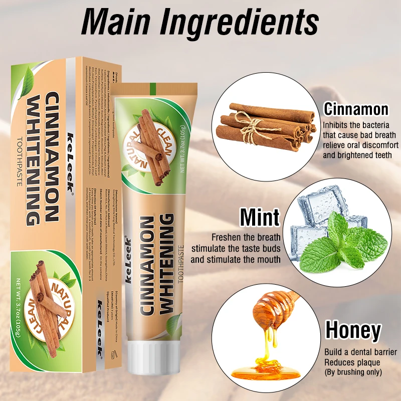 1-Pack Natural Toothpaste (Cinnamon mint)-Great Tasting Fluoride Free Toothpaste/Freshen Your Breath Whiten Your Teeth toothpaste squeezer,teeth whitening product,teeth whitening essence,tooth powder,teeth health product