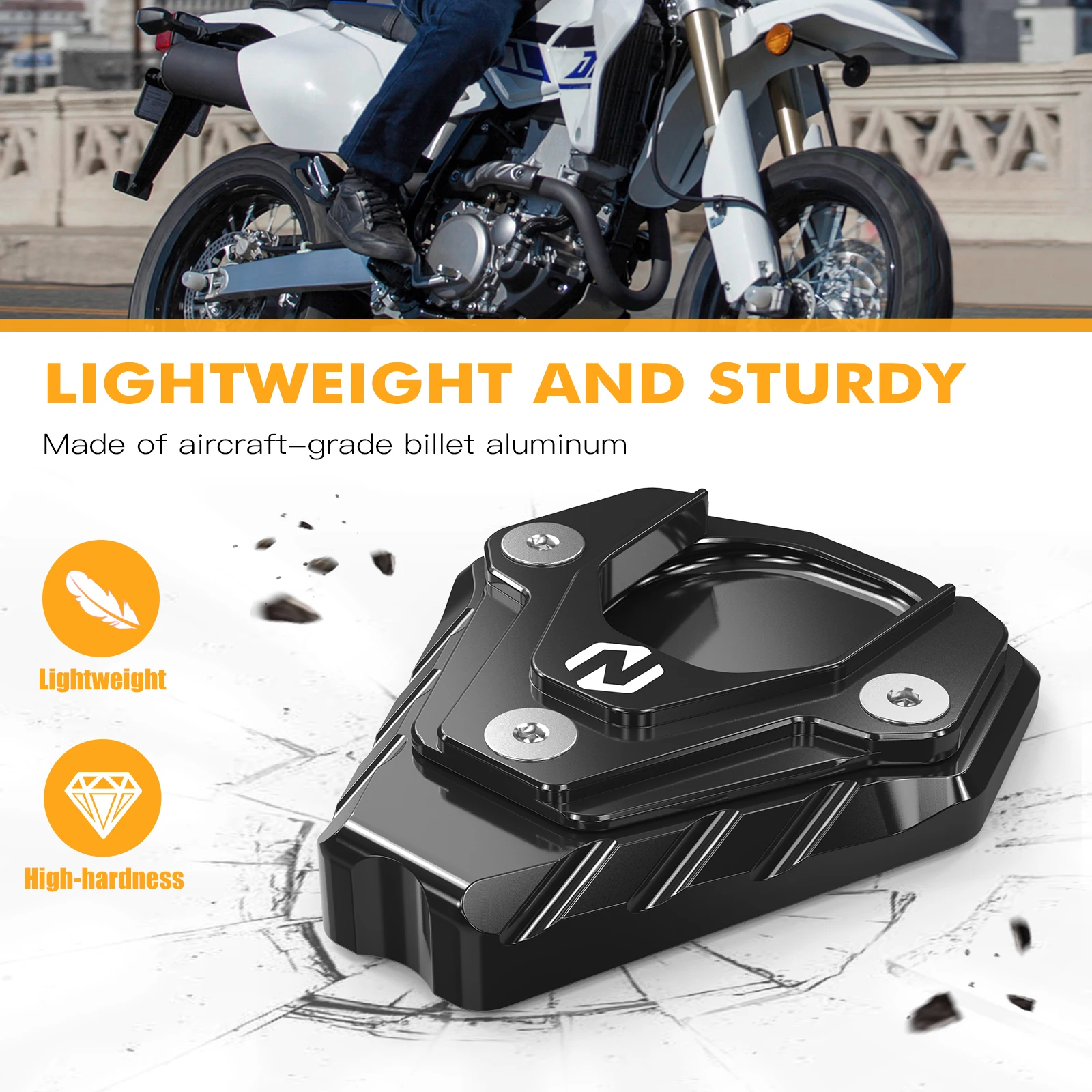 NICECNC Für Suzuki DR-Z 400SM DRZ400SM 2005-2024 DR-Z 400S DRZ400S 2000-2024 Motorrad-Seitenständer-Verlängerungspad – Detail 3
