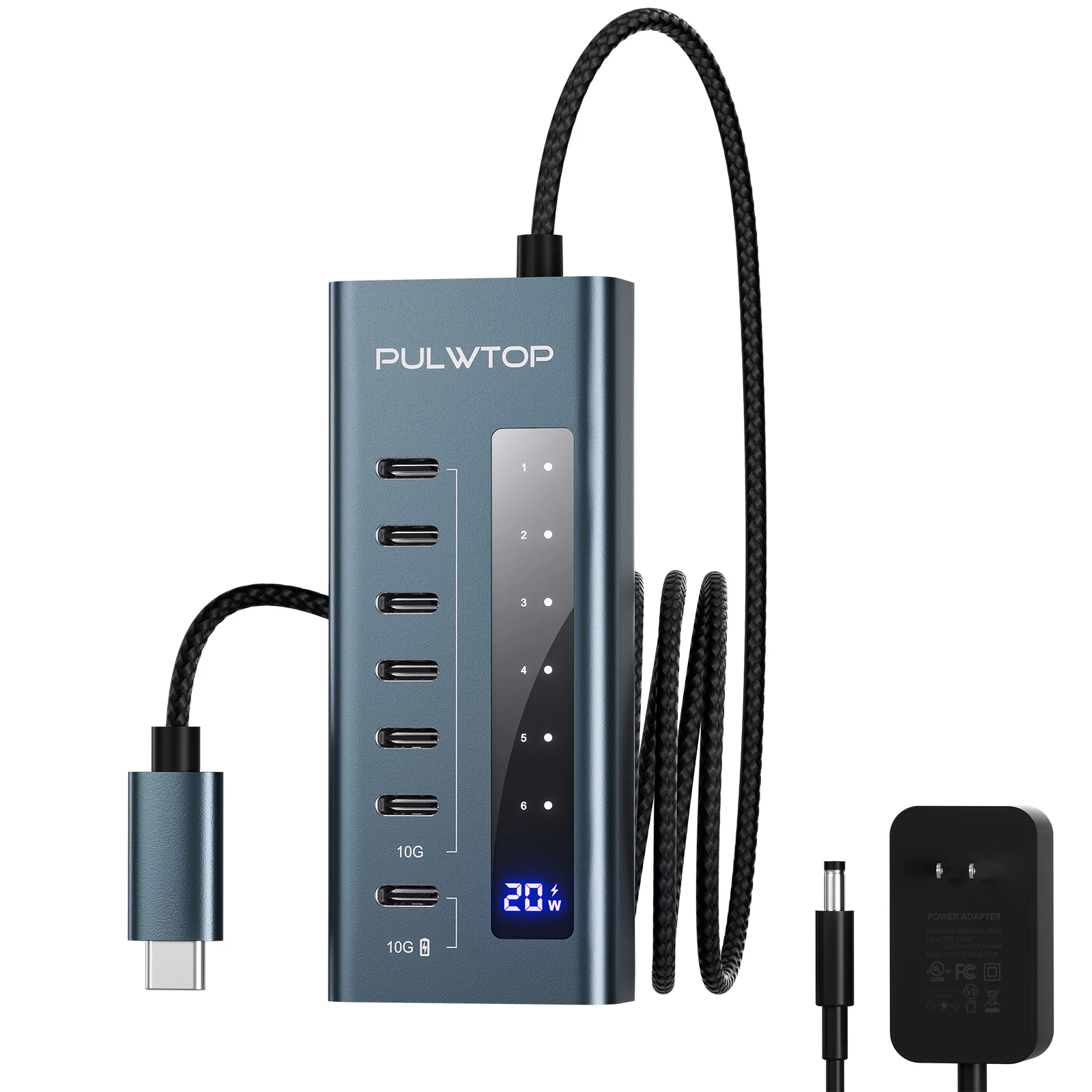 pulwtop-concentrador-usb-c-7-en-1-10gbps-compatible-con-datos-y-carga-rapida-hub-usb-c-para-imac-macbook-pro-air-ipad-xps