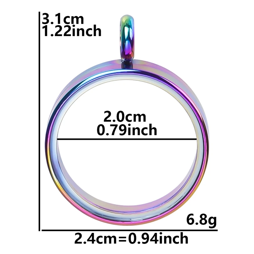 High-Quality Stainless Steel Round Glass Coin Bezel Photo Locket Pendant
