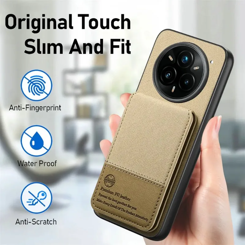 Leather Card Holder Wallet Case - Magnetic Flip Shockproof Cover
