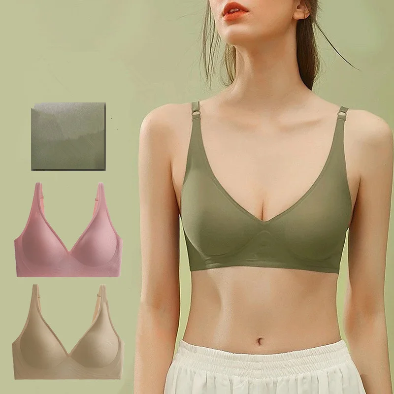 

Women's Traceless Comfortable Underwear Seamless Bralette Push Up Brassiere Sexy Underwear Stretch Female Lingerie Intimate Bra