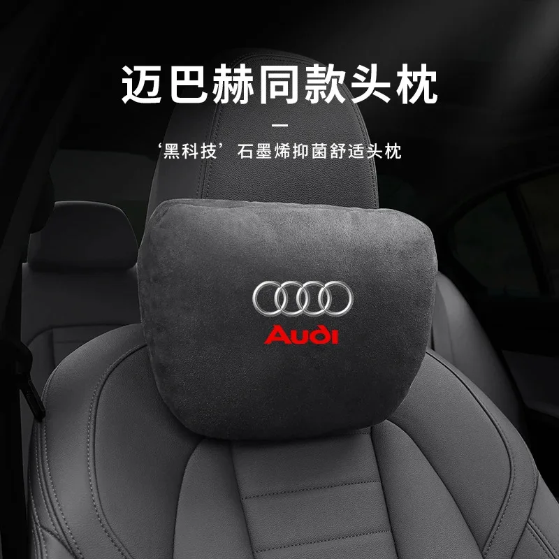 아우디 A1 A3 A4 A5 A6 A7 A8 Q3 Q5 Q7 Q8 RS4 RS5 S3 S4 S5 스웨이드 차량 헤드레스트 목 지지대 시트 요추 쿠션 소프트 목 베개