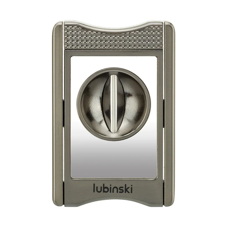 LUBINSKI-V-Shaped Cigar Clip, Zinc Alloy Cigarette Holder, Multi-function  Cutter, Leather Case, Gift Box, CT-071