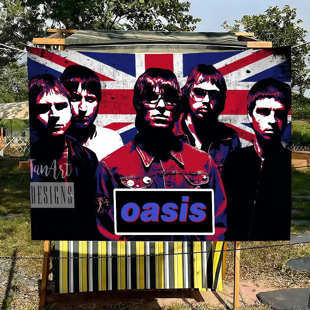 Premium Oasis Rock Band Flag for Indoor & Outdoor Decor