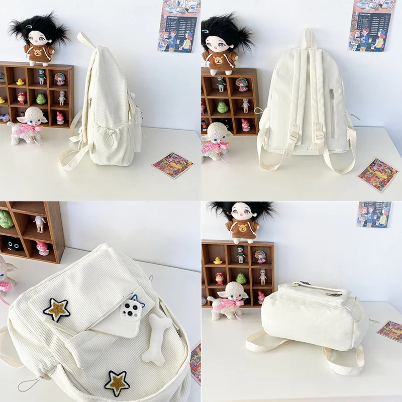 Backpacks For Students Canvas Black School Bags for Girls Shoulder Travel Bag Fashion Kawaii Small Backpack for Women Cheap