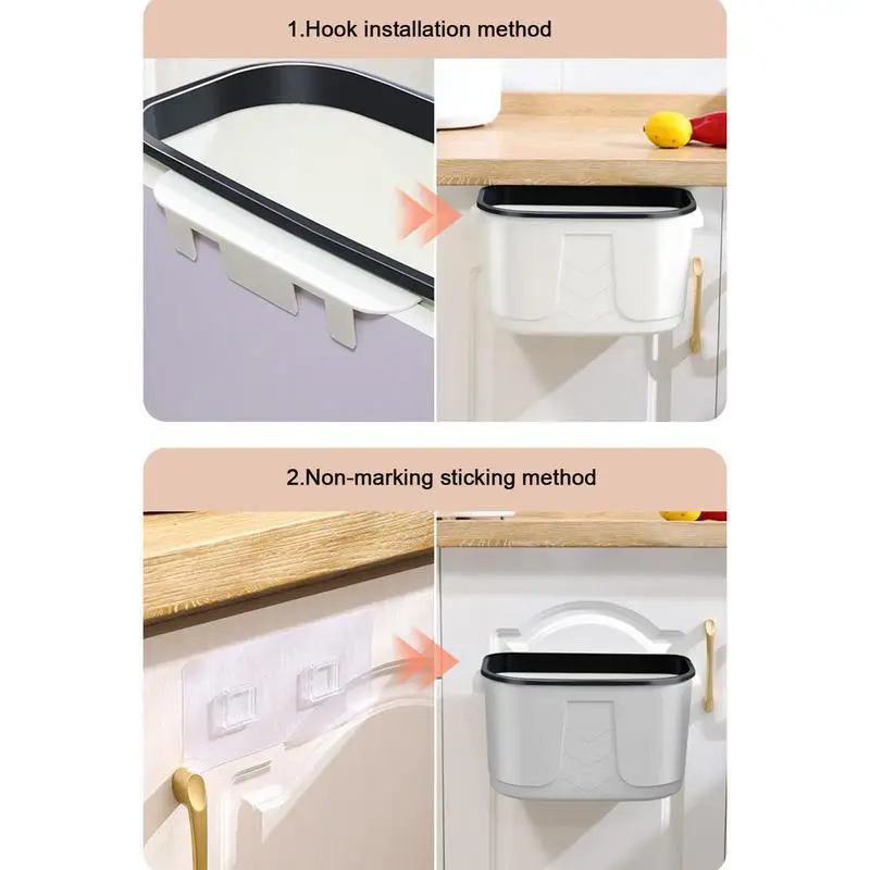 Pattumiera Sospesa Da Cucina Pattumiera Da Banco Pattumiera Autoadesiva Appesa Piccola Pattumiera Per Alimenti Per Camera Da Letto Rv Campeggio Bagno