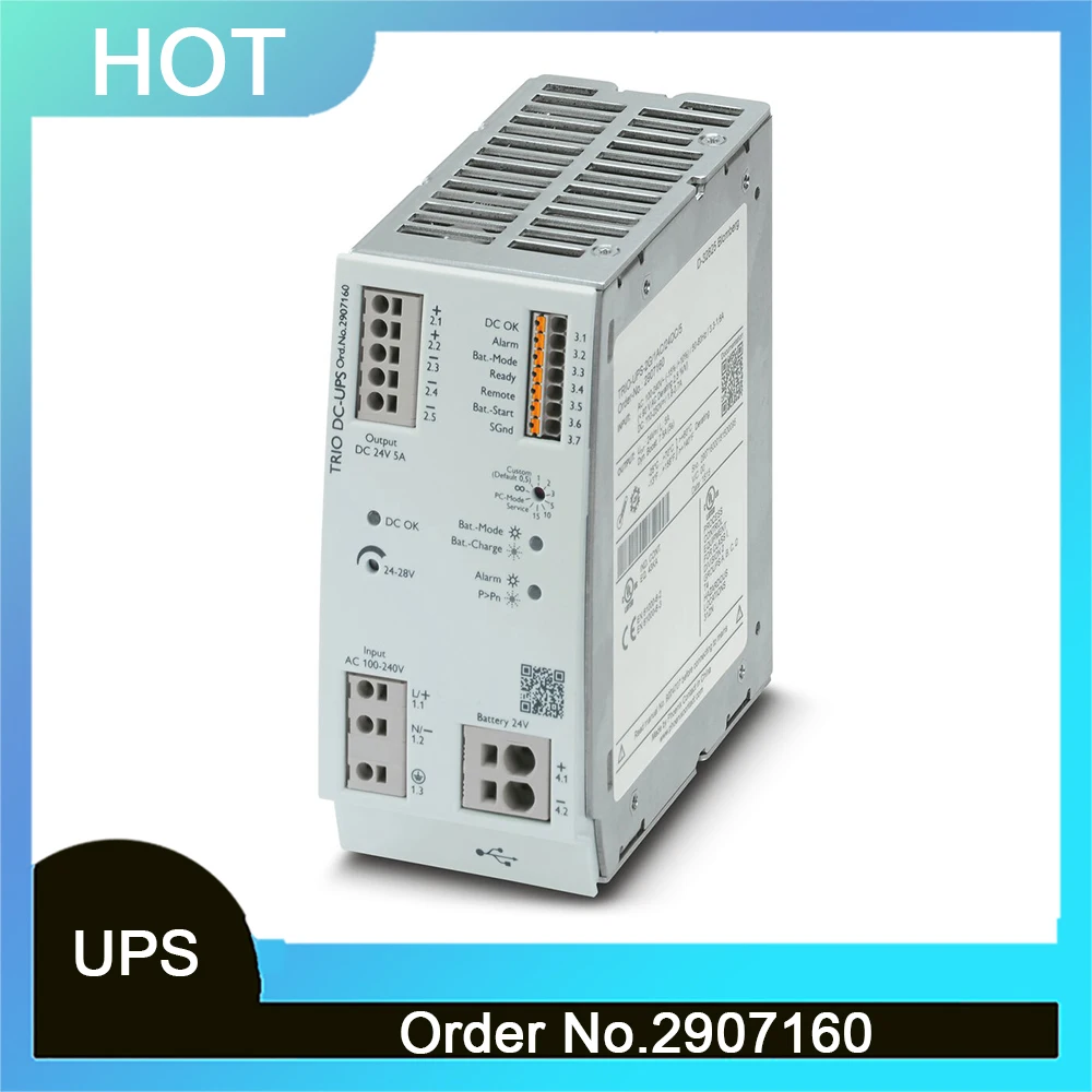 2907160 TRIO UPS 2G 1AC 24DC 5 TRIO DC UPS For Phoenix 24VDC 5A Uninterruptible Power