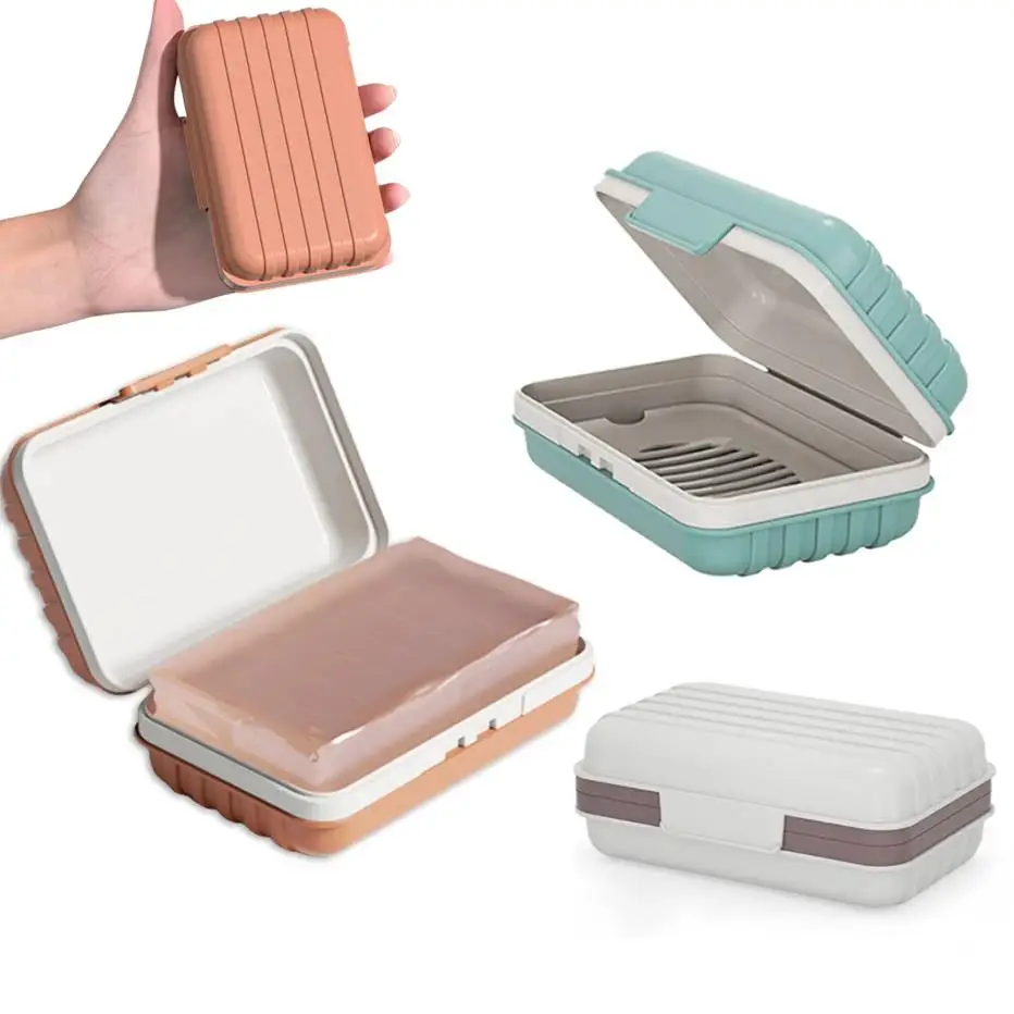 Soap Dish 1PC Bathroom With Lid Home Plastic Keeps Dry Travel Essentials Tray Holder