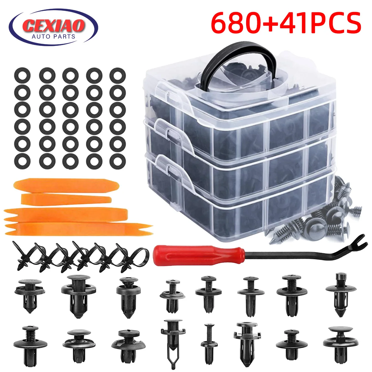 CarPlasticRetainerClipsAutomobileFenderPushPinRivetDoorTrim