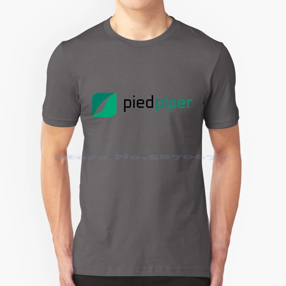 New Pied Piper Logo T Shirt 100% Cotone Tee Pied Piper Silicon Valley Richard Hendricks Gilfoyle Dinesh Truss Tj Miller Thomas