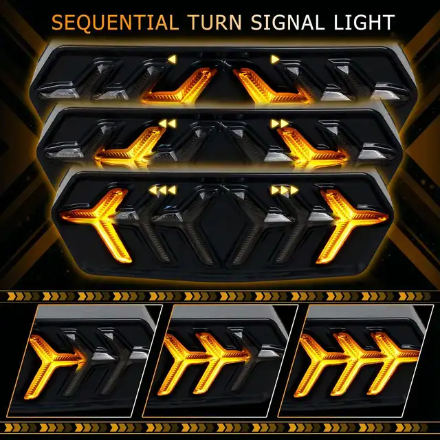 Motorcycle Taillight LED Brake Tail Light with Turn Signals for Honda MSX/GROM125 CB650F CBR650F CTX700N YG125 3
