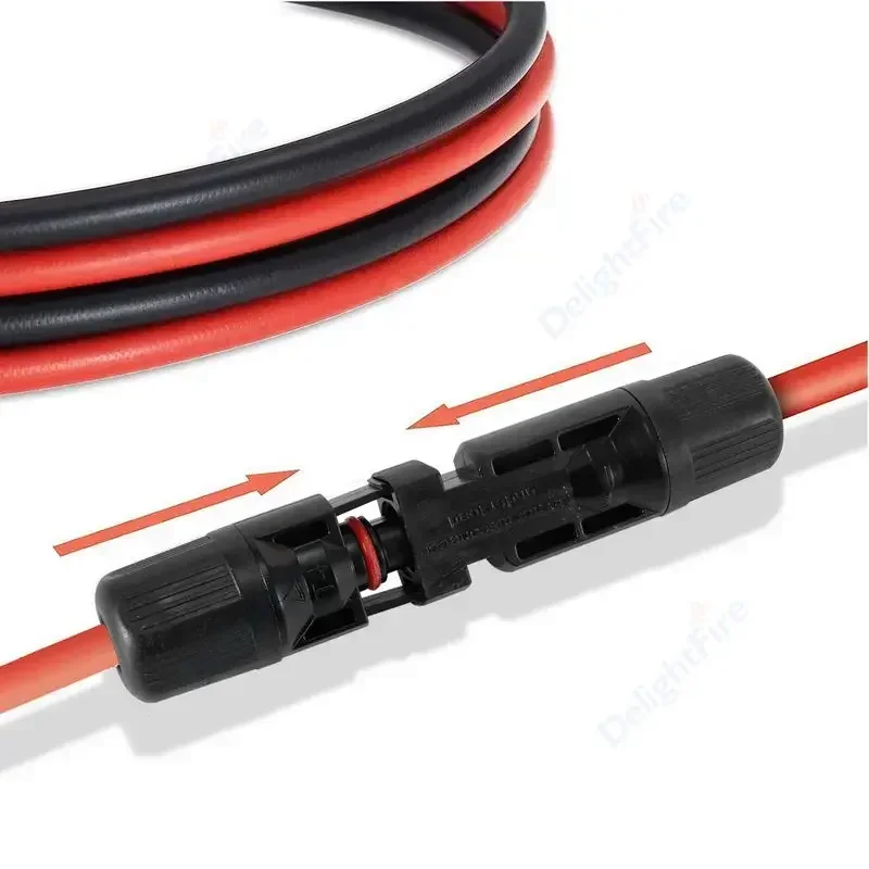 암수 커넥터가 있는 태양 익스텐션 케이블, 주석 도금 구리, 태양 PV 케이블, 6/4/2.5 mm², 10/12/14 AWG