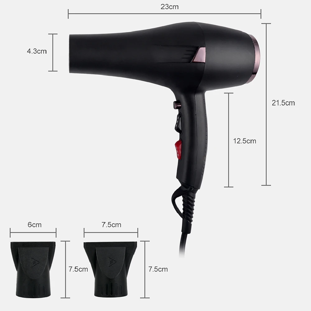 2400W Professional Hair Dryer Hot Cold Wind Blow dryer Hairdryer For Hair Salon for Household Use 5
