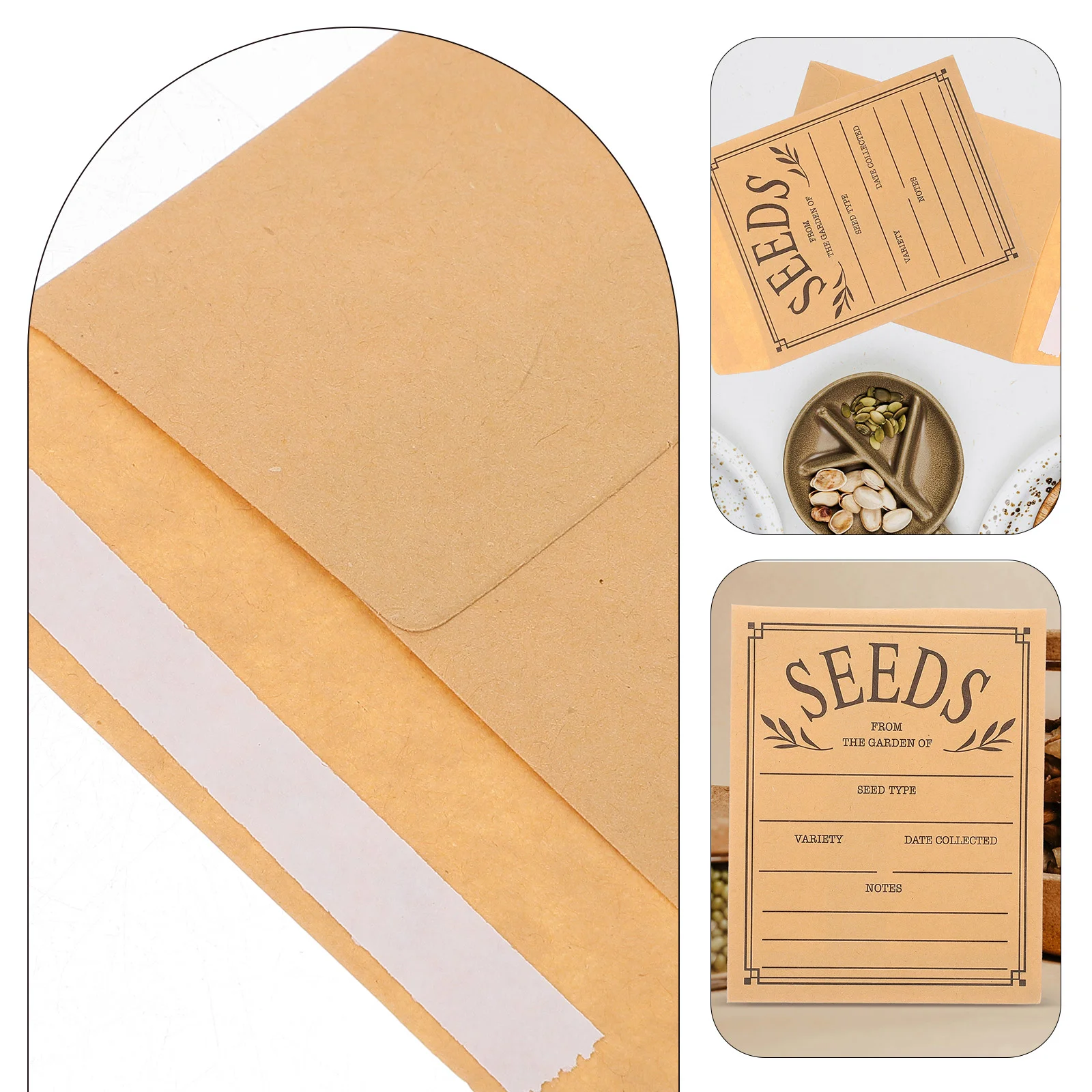 Seed Envelopes Paper Envelopes Blank Packets Paper Small Seeds Multi Use Seed Packets Resealable 50 Pcs