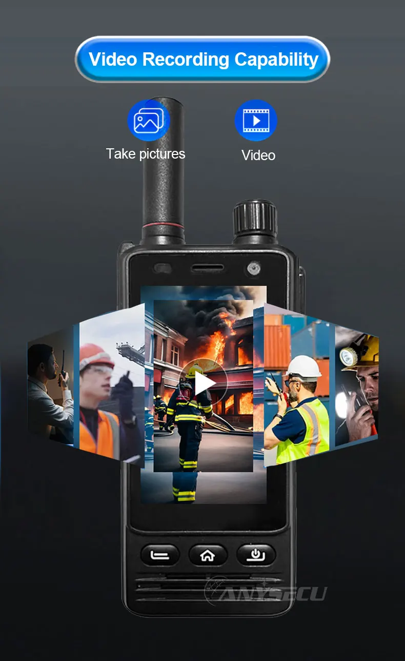 W63 IP68 Waterproof 4G Network Radio Android 9.0 NFC GPS POC Walkie Talkie Work