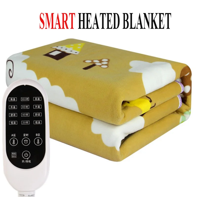 Electric Blanket Thicker Heater Double Body Warmer 150*120cm Heated Blanket Thermostat Electric