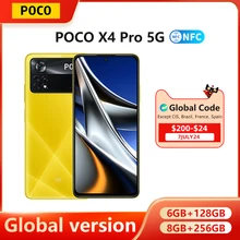 النسخة العالمية بوكو X4 برو 5G NFC الهاتف الذكي الهاتف 6GB 128GB 8GB 256GB 108MP الثلاثي كاميرا 120Hz Amoled 67W توربو شحن| |  