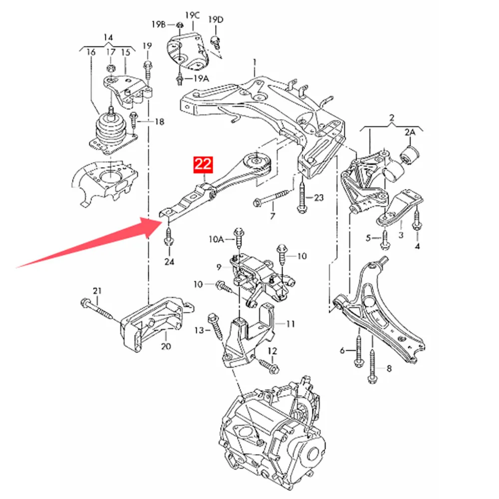 For VW POLO SKODA FABIA ROOMSTER SEAT CORDOBA Engine Mount 6Q0199851AM 6Q0199851AH 2006-2015 Bracket Support Accessories