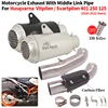Slip On Motorcycle Exhaust Escape Modified Muffler With Mid Link Pipe For Husqvarna SVARTPILEN VITPILEN 401 125 250 2020 - 2022