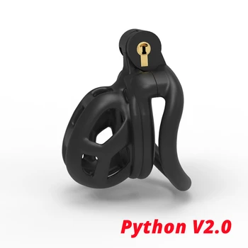 Clearance Price Mamba Python V2.0 Cock Cage 3D Design Custom Chastity Device Lightweight Curved Penis Ring Cobra Adult Sex Toys 3