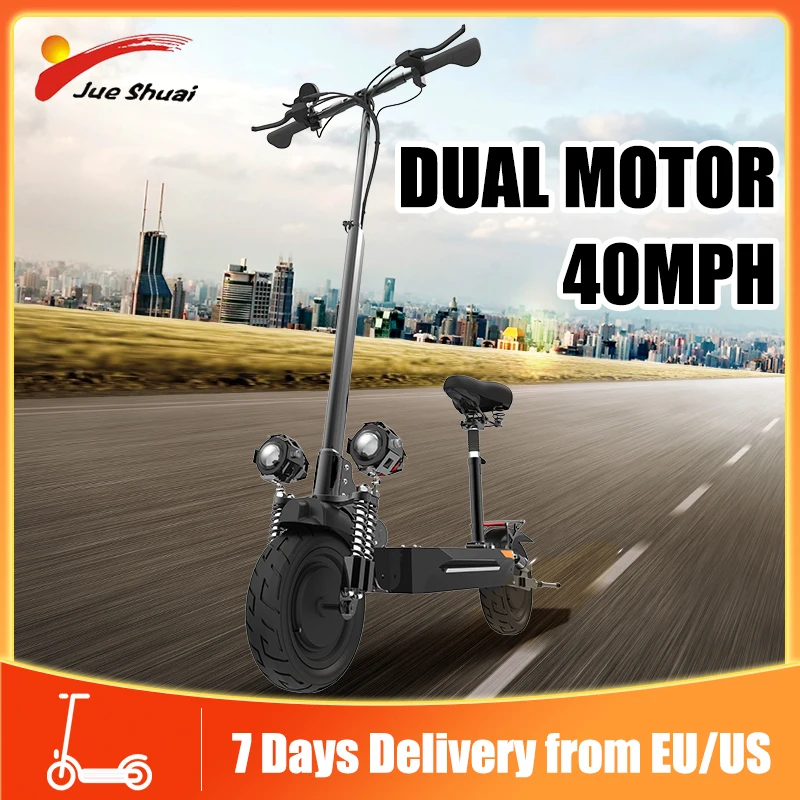 40MPH Fast Speed Electric Scooters with Seat 18AH Lithium Battery Adult