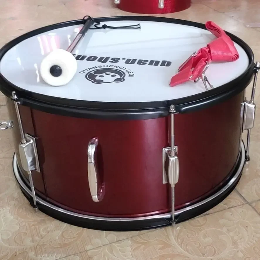 20-Inch Military Drum Student Team Drum School Band Stage Performance Military Steel Percussion Instrument