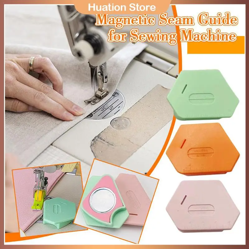 Magnetic Seam Guide with Anti-Slip Grip and Multifunctional Ruler Hemmer