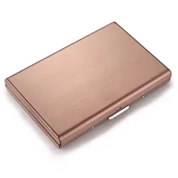 RFID Blocking Aluminum Slim Wallet for Men - Card Holder and Money Bag (Rose Gold)