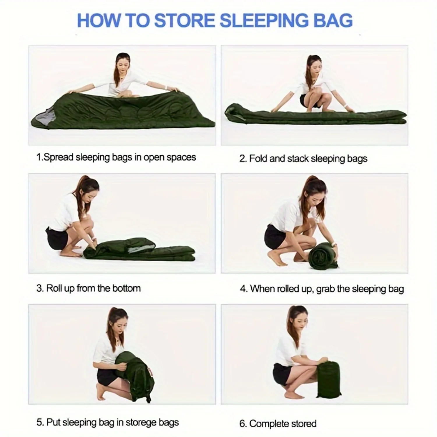 Camping Sleeping Bag For Outdoor-3 Season Summer Spring Fall-Lightweight Waterproof Sleeping Bag For Adults- Camp Gear Equip