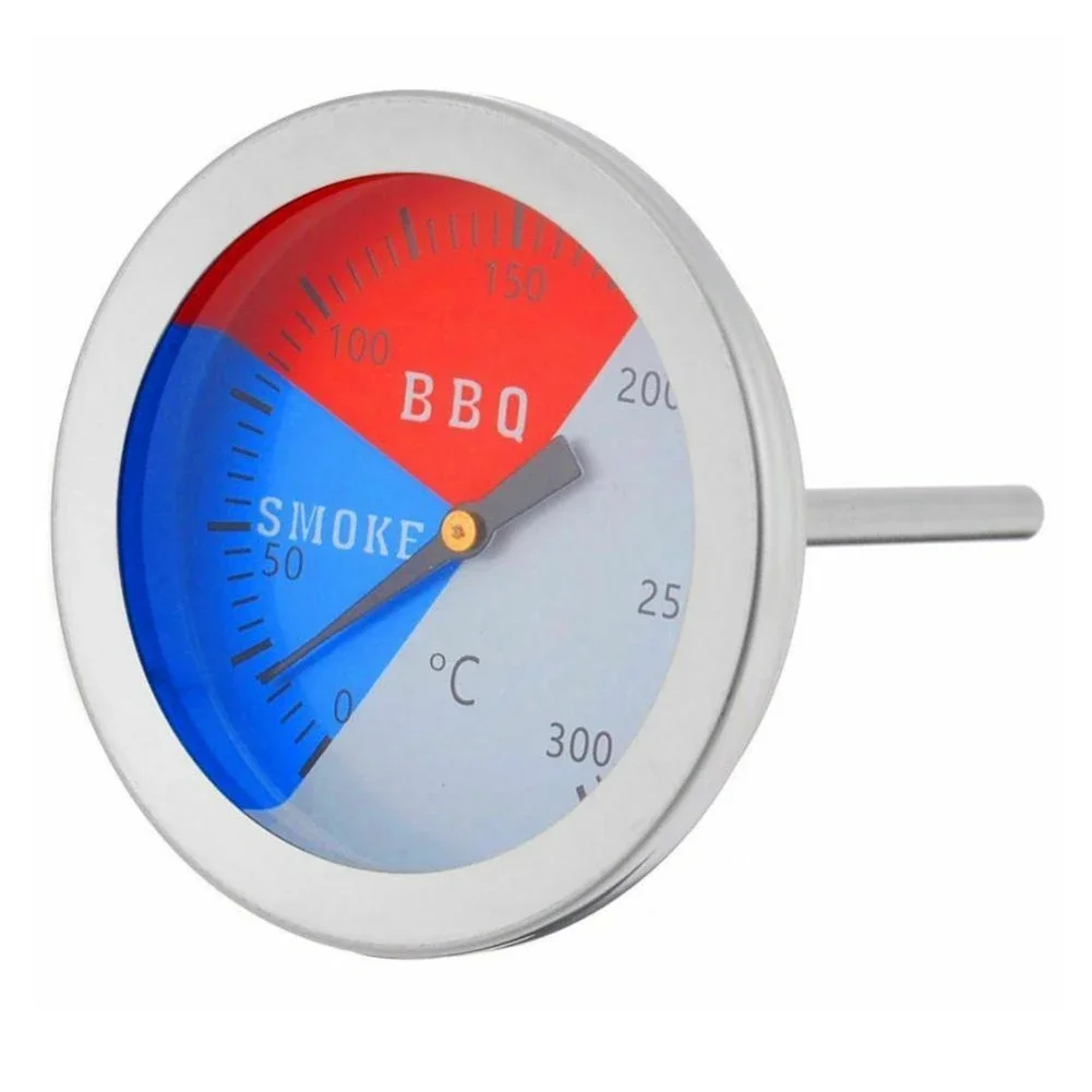 

Degrees Bbq Gauge Temperature Steel Grill Barbecue Thermometer Smoke Oven Camp Tool 300 Outdoor Bimetal