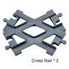 Marumine 8PCS Block Train Straight Curved Track Crossover Parts Railway Switch Big Size Building Bricks City View Accessories 6