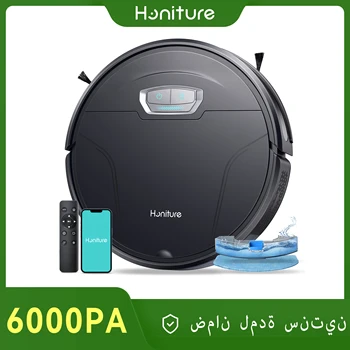 Honiture Robot Vacuum Cleaner 6000pa 3 in 1 Strong Suction Self-Charging App&Remote&Voice Robot Vacuum and Mop Combo 1
