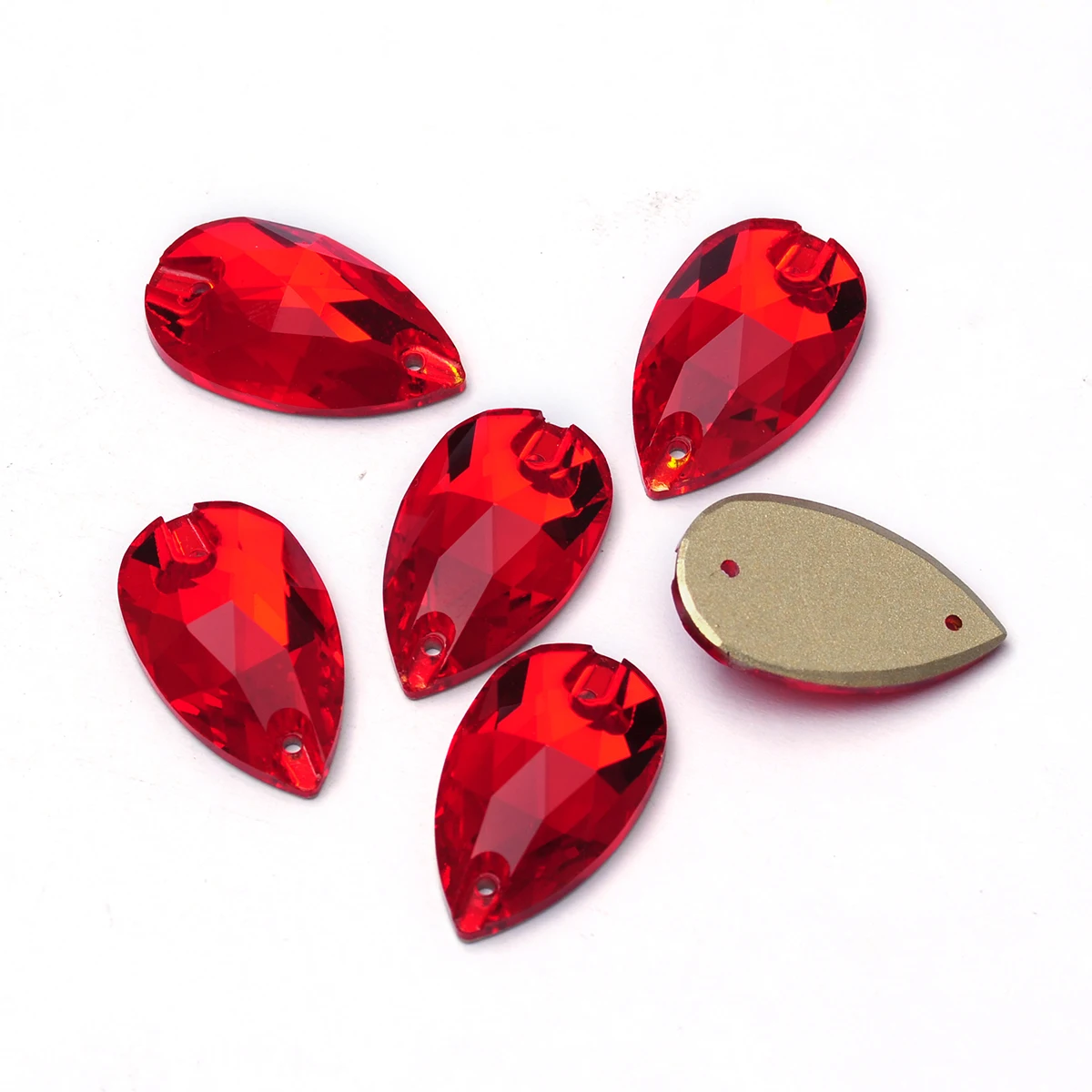 PUBRILEX Glas-K9-Strasssteine zum Aufnähen, Tropfenkanten mit Fasen, Kristallen, glitzernde Steine zum Aufnähen für DIY-Kleidungsstücke, Kleidung – Detail 8