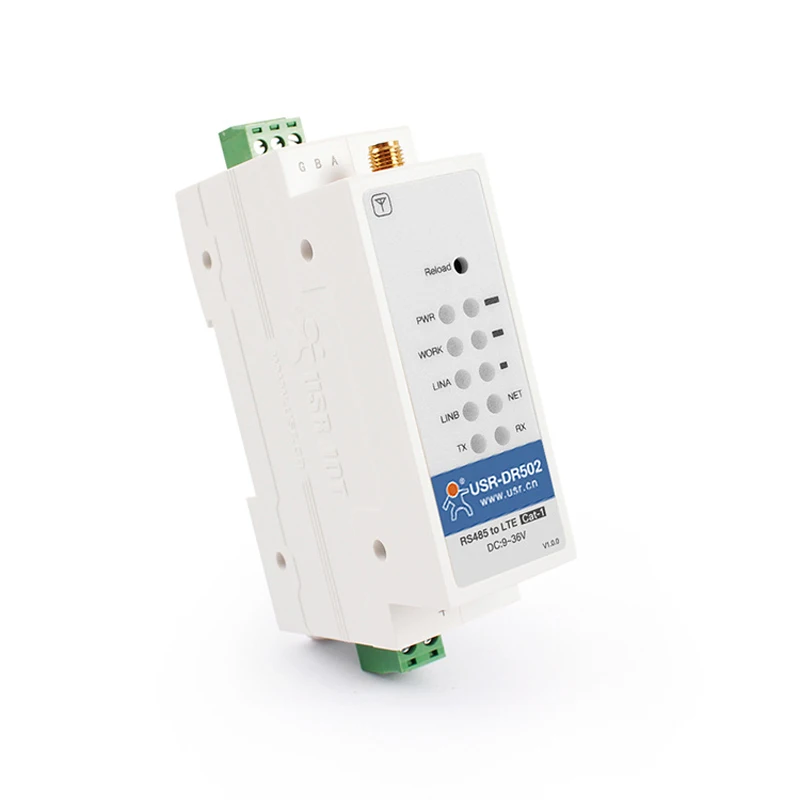 

USR-DR502-E DIN-Rail 4G LTE Cat 1 Modem of GSM HTTP,MQTT,SMS FTP and FOTA Self Upgrade